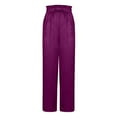 thumbnail image 5 of WCMZJ Wide Leg Pants for Women Sequin Sparkly High Waist Trousers Casual Loose Fit Long Pants Trendy 2025 Purple L, 5 of 8