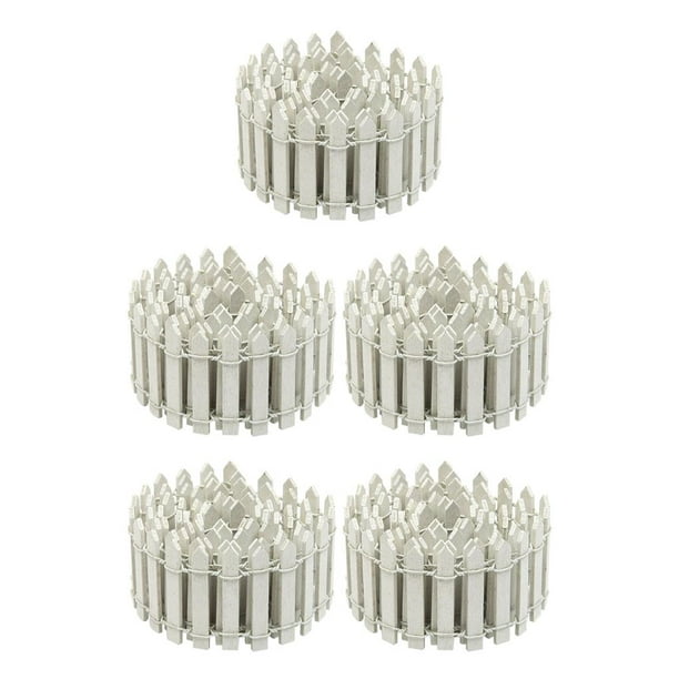 Bearachild Mini decoraciones de valla de en miniatura, accesorio de barrera de balcón decorativo para jardín para el hogar, interior, blanco, Type2 NO2 Bearachild CBP097798