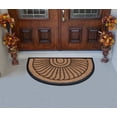 thumbnail image 5 of A1HC 23"x36" Natural Coir & Rubber Sunburst Half-Round Door Mat, Heavy-Duty, Low-Pile, Durable Outdoor Welcome Mat, 5 of 7