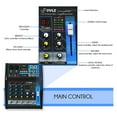Pyle 4 Channel Bluetooth Sound Board Mixer System for DJ Studio Audio