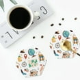 thumbnail image 5 of Disketp Travel1 Funny Coasters,4 Pcs Leather Coasters With Holder, Perfect Housewarming Hostess Gifts,Protect Furniture From Water Marks Scratch And Damage, 5 of 9