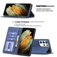 thumbnail image 3 of Allytech Case for Galaxy S22 Ultra Cover for Samsung Galaxy S22 Ultra 5G, Flip PU Leather Wallet Magnetic Closure Card Slots Holder Full Protection Foldable Stand Case for Galaxy S22 Ultra [6.8"],Blue, 3 of 5
