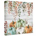 thumbnail image 2 of Ships Next Day Canvas Wall Art 10"x10",Green Orange Blue Fall Wood Framed Canvas Print Painting,Thanksgiving Pumpkin Botanical Vintage Ready to Hang Picture Wall Decor for Kitchen Nursery Office, 2 of 9