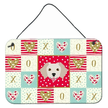 Carolines Treasures CK5238DS812 Small Greek Domestic Dog Love Wall or Door Hanging Prints 8x12 multicolor