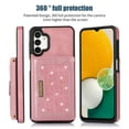 thumbnail image 6 of ELEHOLD Stylish Wallet Case for Samsung Galaxy A13 4G/5G,Flip Card Slots Diamond Bling Sparkle Design RFID Blocking Detachable Shoulder Strap for Girls Women Purse Case,Pink, 6 of 7