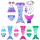 thumbnail image 2 of Traje de baño de cola de pez para niños pequeños Traje de baño de sirena Traje de baño de tres piezas Ropa de playa Ropa de verano Traje de ropa 4-5T (Tag120) Gao Jinjia LED, 2 of 2
