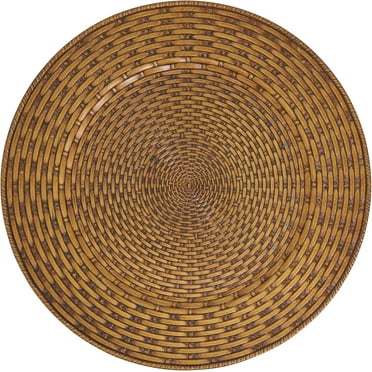 Natural Look Faux Rattan Charger Plate (Set of 4)