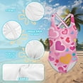 thumbnail image 6 of Uorisanigo Girls Bathing Suits Size 5-6 One Piece Polyester and Spandex Swim Suit Crossback Straps Outdoor Beach Swimwear, Cute Heart, 6 of 7