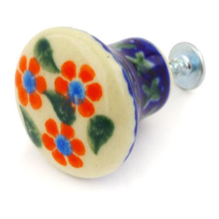 Polmedia Polish Pottery Daisy Stitches Knob Drawer Pull Walmart