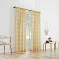Better Homes and Gardens Buffalo Plaid SemiSheer Back Tab Curtain
