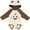 Natural & Brown w Ears, variant on Inktastic Day of the Dead Pumpkin Boys or Girls Long Sleeve Baby Bodysuit
