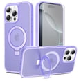 thumbnail image 1 of Asuwish Phone Case for iPhone 16 Pro Max 6.9 inch Tempered Glass Screen Protector Magnetic Folding Stand Frosted Translucent Rugged Shockproof Protective Cell Cover i Phone 16ProMax Women Men Purple, 1 of 7