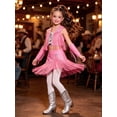 thumbnail image 6 of Linjinx 3 Piece Girls Sparkle Western Cowgirl Dance Outfit Set Pink 8, 6 of 7