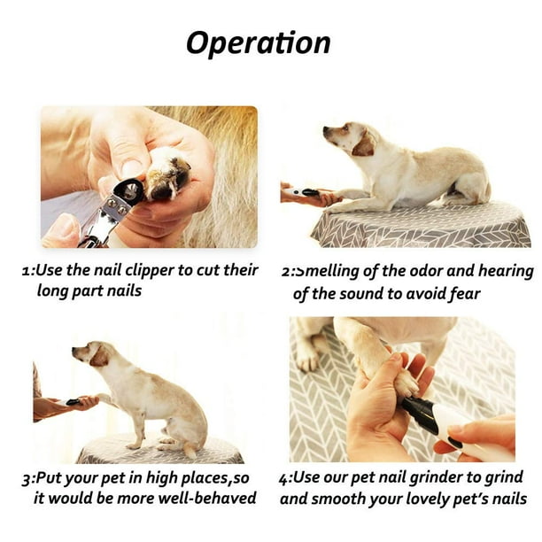 Gohope Painless Dog Nail Grinder Pet Nail Trimmer Powerful Dog