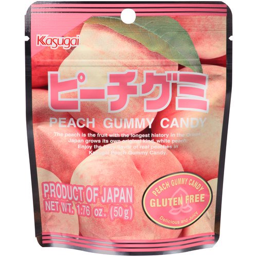 Kasugai Peach Gummy Candy, 1.76 oz