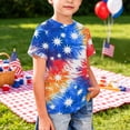 thumbnail image 5 of CCRFTGI 250th Anniversary Usa Shirt for Kids Boys Girls Size 7 Patriotic Casual 4th Of July American Flag Stars Outfits Red White and Blue Summer Tops 1776 Tee Tops Red 5-6 Years, 5 of 6