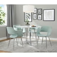 thumbnail image 2 of Margarite Chair, Upholstered Dining Chairs, Mid-Century Modern Dining Chair, Kitchen Chairs for Dining Table, Dining Chairs Set of 2 (Light Green Fabric), 2 of 6