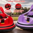 thumbnail image 6 of Kids Bumper Car Ride on, 12V Ride on Toy with Remote Control, Bumper Car for Kids Toddlers 1-5 Years Old, Bluetooth, Colorful Light, Red, 6 of 10