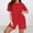 Red, variant on GILIGEGE Summer Sets Women 2 Piece Outfits Women's Two Piece Set 2025 Summer Casual Oversized Shirts Biker Shorts Matching Travel Outfit Summer Lounge Sets Gn1 L