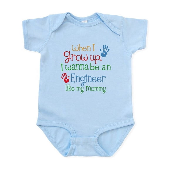 CafePress - Engineer Like Mommy Infant Bodysuit - Baby Light Bodysuit, Size Newborn - 24 Months