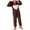 Brown, variant on Romper for Men Plush Warm Onesies Pajamas Plus Size Hood Jumpsuit Sleepwear Long Sleeves Lounge Playsuit Homewear
