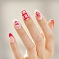 thumbnail image 3 of KISS imPRESS Holiday Press on Nails, Design, Yule Be Happy, Pink, Medium Almond, 30 Count, 3 of 7