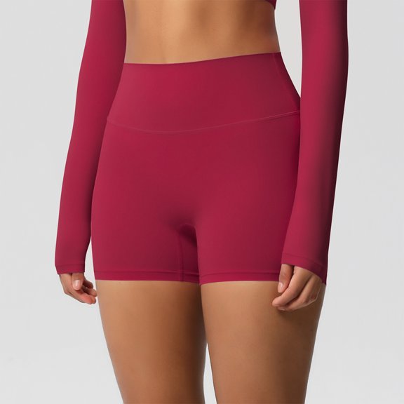 Costeam Womens High Waist Butt Lifting Seamless Yoga Biker Shorts Tummy Control Moisture Wicking No Ride Up Quick Dry Mid Thigh Athletic Workout Short Leggings