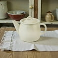 thumbnail image 4 of Novomoskovsjka Posuda Ivory Enamel Kettle with Metal Handle 1.1 Qt (1 L) Enameled Steel Small Stovetop Kettle Vintage Tea Pot for Stove Top Enamelware Kitchen Teapot, 4 of 4