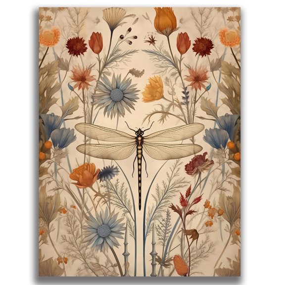 Mosflare Dragonfly Diamond Painting Kit,14x14 inch,HD Canvas Full Drill Gem Art,DIY Craft Home Wall Decor and Gift
