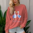 thumbnail image 6 of Women's 330gm 100% Cotton Call Duck pattern Crewneck Sweatshirt, 6 of 14