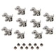 thumbnail image 5 of 10 Piezas Perros Patrones Remaches de Metal Remaches Artesanía de material cuero Reparación de Decoración, 5 of 7