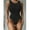 Black, variant on Aloohaidyvio Swimsuit Tankini,Women One-Piece Round Neck Solid Bikini Push-Up Pad Swimwear Swimsuit Beachwear