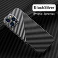 thumbnail image 1 of SaniMore for iPhone 13 Pro Max 6.7" 2021 Slim Case, Carbon Fiber Support Wireless Charging Shockproof Anti-drop Lens All-inclusive Heavy Duty Protective Anti-fingerprint Magnetic Case, Blacksilver, 1 of 10
