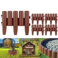 thumbnail image 2 of SHENGXINY Garden Fence Clearance 5pcs Plastic Edgings Garden Picket Fence - Grass Flowerbeds Plant Borders - Decorative Scenery Road Panels - Weather Proof Plastic Garden Fence Brown, 2 of 6