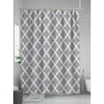 thumbnail image 5 of Shower Curtains Moroccan Pattern Bath Curtain Geometric Trellis Grey Waterproof Bathroom Shower Curtain Set with Hooks Decoration 72 x 72 Inches, 5 of 7