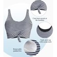 thumbnail image 2 of HSHDLDF Women's Retro 50s Plaid Pattern Polka Dot Halter Molded Soft Pads Vintage Bikini Swimsuits Tops, 2 of 7