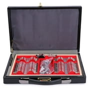 UCanSee Trial Lens Set 104pcs Optical Lenses Kit Silver Metal Rim Wooden Tray PU Leather Case