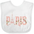 thumbnail image 3 of Inktastic Pink Paris Eiffel Tower with Flowers Boys or Girls Baby Bib, 3 of 4