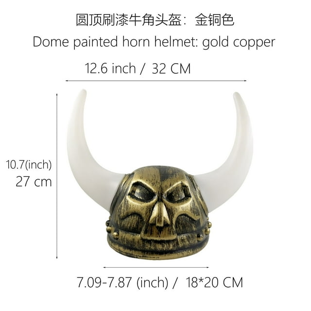 KAKOWELY Casco vikingo con cuernos, divertido sombrero de fiesta para festivales, único, romano, para hombres, vikingos, medievales, regalos de fiesta, divertidos sombreros, sombreros reutilizables.