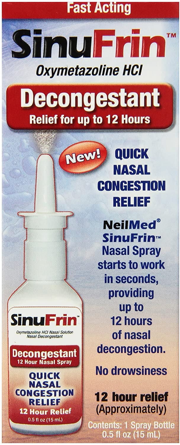 NeilMed SinuFrin Decongestant, Quick Nasal Congestion Relief, 0.5 Fluid Ounce (15 mL)