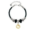 thumbnail image 2 of Delight Jewelry Goldtone Scottie Dog Silhouette Coach Celtic Knot Leather Bead Bracelet, 7"+2" Extender, 2 of 4
