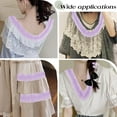 thumbnail image 4 of 10M Polyester Pleated Lace Trim Ruffled Lace Ribbon for Garment Accessories Lilac 2-3/8 inch(60mm) about 10.94 Yards(10m)/Set, 4 of 5