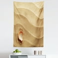 thumbnail image 1 of Animal Tapestry, Little Seashell on Golden Yellow Sand Sea Coastal Theme Beach Art Print, Fabric Wall Hanging Decor for Bedroom Living Room Dorm, 5 Sizes, Sand Brown, by Ambesonne, 1 of 1