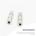 thumbnail image 4 of TEHAUX 4Ud Adaptador De Audio 3.5mm A 3.5mm Plateado Para Conexión En Instrumentos, 4 of 6