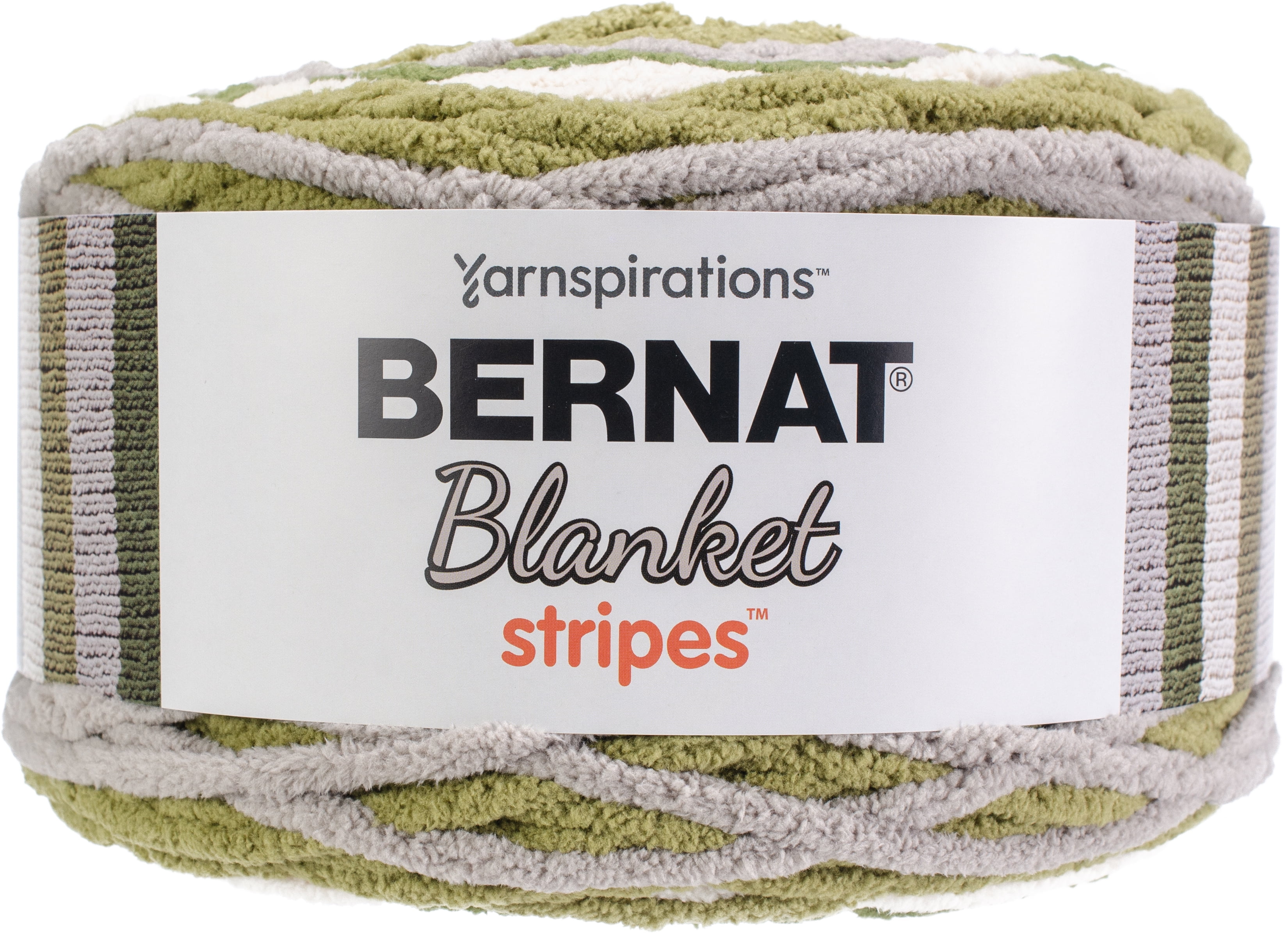 Bernat Blanket Stripes Yarn, (300g/10.5oz), Olive Branch