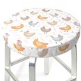 thumbnail image 3 of Daiia Funny Chicken Stool Covers Round,Round Bar Stool Covers Waterproof Bar Chair Covers Washable Stool Cushion Slipcover for 12-14 Inch Chair-12 inch, 3 of 7
