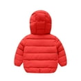 thumbnail image 5 of YYDGH Winter Zipper Coat for Kids Baby Boys Girls Cute Puffer Bear Ear Hoods Padded Jacket Winter Coat Infant Toddler Outwear(Red,4-5 Years), 5 of 6