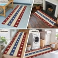 thumbnail image 6 of 4th of July Area Rugs 2x6 for Kitchen Runner Rug, Blue Red Star Striped Independence Day Non Slip Washable Rug Runner, Low Pile Indoor Floor Carpet Mat Bathroom Rugs for Bedroom, Kids Room, 6 of 9