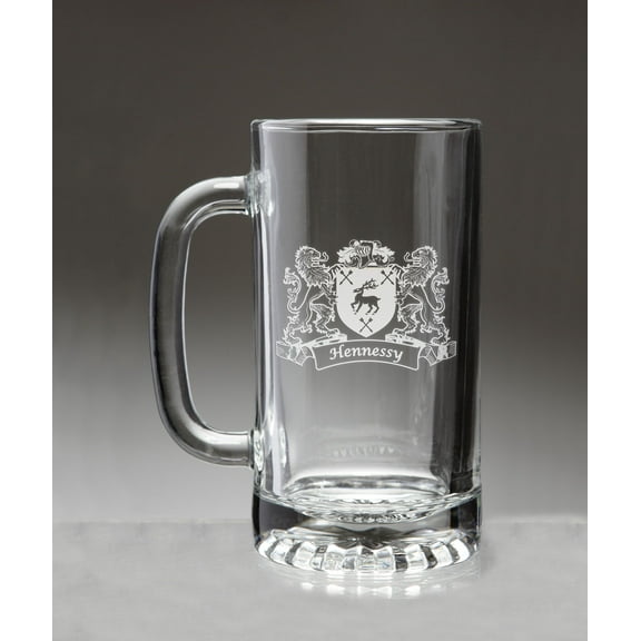 Hennessy Irish Coat of Arms Beer Mug with Lions