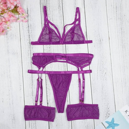

Cathalem Brief Pack Steel Sleepwear Pajamas Garter Lingerie Underwear Ring Lace Fashion Sexy Men Boxers Underwear Purple X-Large